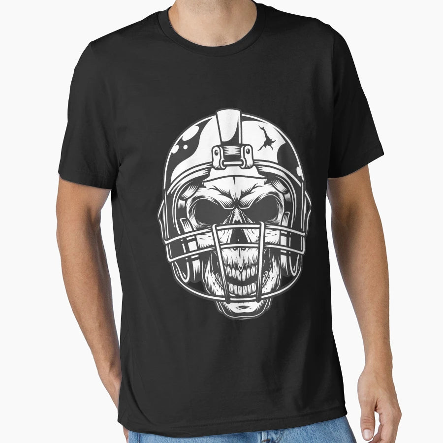 Skull Football Helmet T-Shirt - Casual Everyday Wear for Adults - T-Shirt, Sweatshirt, Hoodie