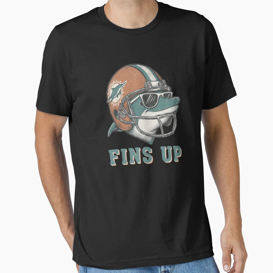 Fins Up Miami Dolphins M5178 T-Shirt - Trendy Graphic for Adults - T-Shirt, Sweatshirt, Hoodie