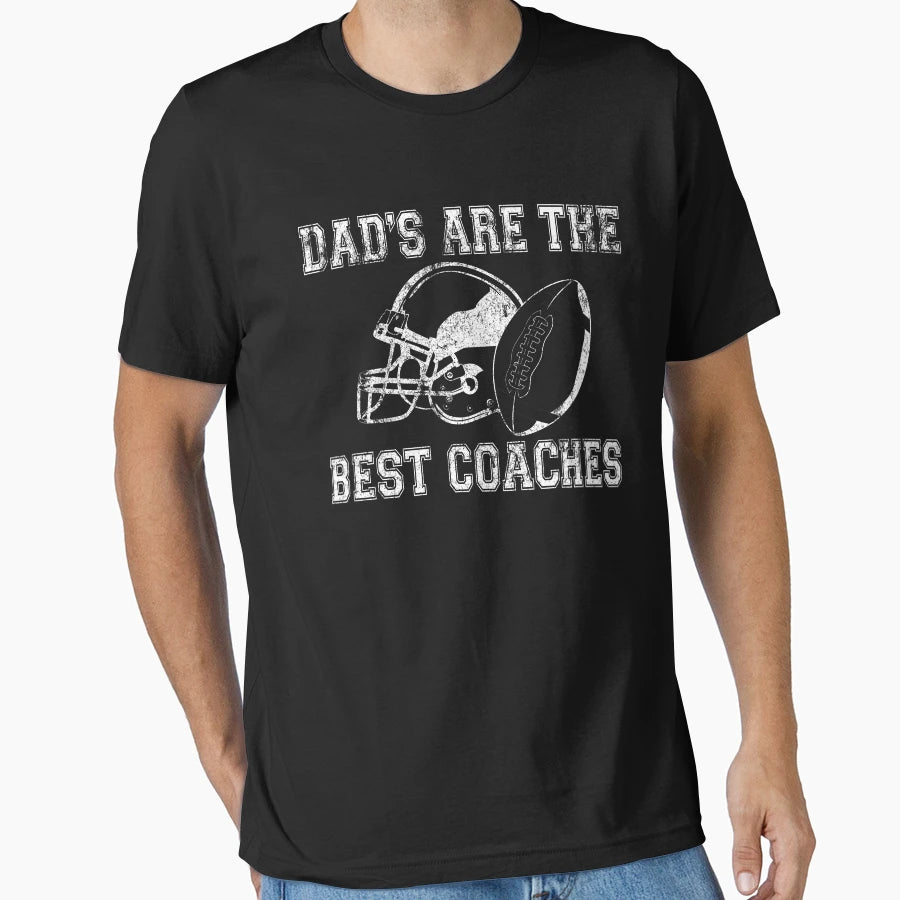 Dads Are Best Coaches Football T-Shirt - Minimalist Print Unisex - T-Shirt, Sweatshirt, Hoodie
