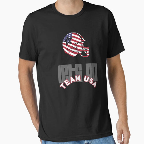 Football Helmet Usa Team Flag Proud T-Shirt - Minimalist Print for Adults - T-Shirt, Sweatshirt, Hoodie