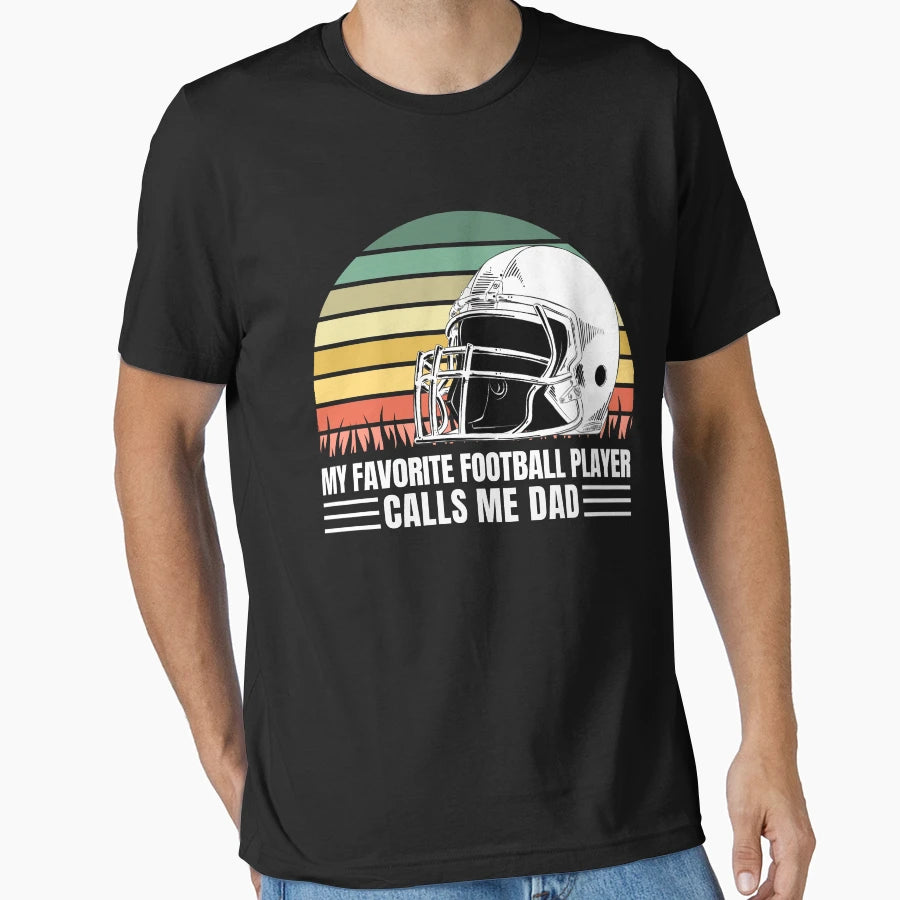 Football Player Dad Gift T-Shirt - Trendy Graphic Men Women - T-Shirt, Sweatshirt, Hoodie
