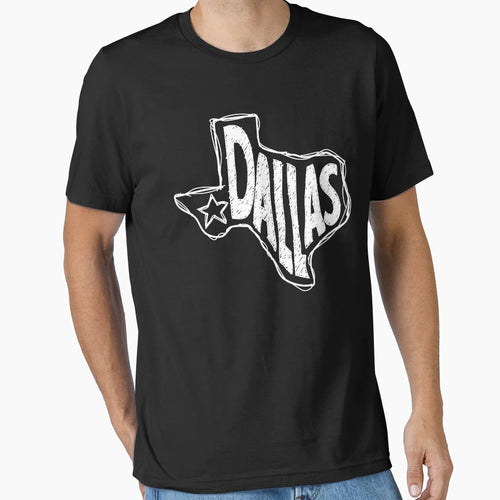 Dallas Texas White T-Shirt - Fun Novelty Design Unisex - T-Shirt, Sweatshirt, Hoodie