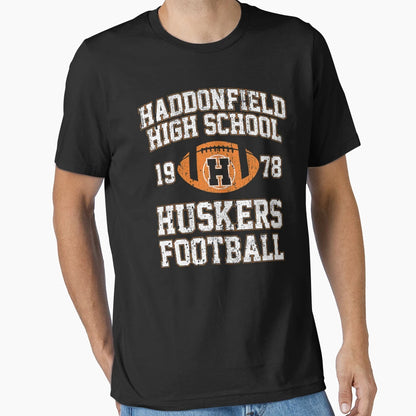 Haddonfield High School Huskers Football T-Shirt - Graphic Print Unisex - T-Shirt, Sweatshirt, Hoodie