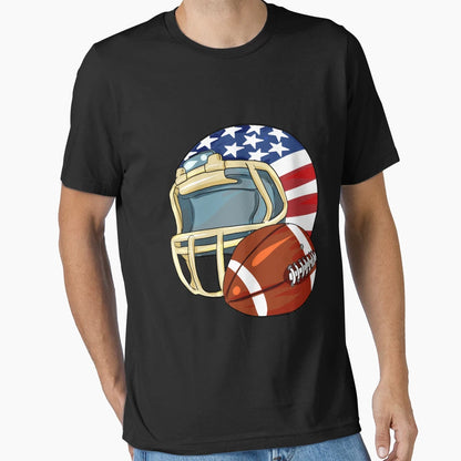 American Football Helmet T-Shirt - Novelty Apparel Men Women - T-Shirt, Sweatshirt, Hoodie