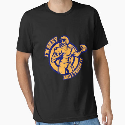 Football Throw Sexy Sport Protection T-Shirt - Novelty Apparel for Adults - T-Shirt, Sweatshirt, Hoodie