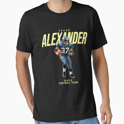 Shaun Alexander 37 Seattle Football T-Shirt - Minimalist Print for Adults - T-Shirt, Sweatshirt, Hoodie