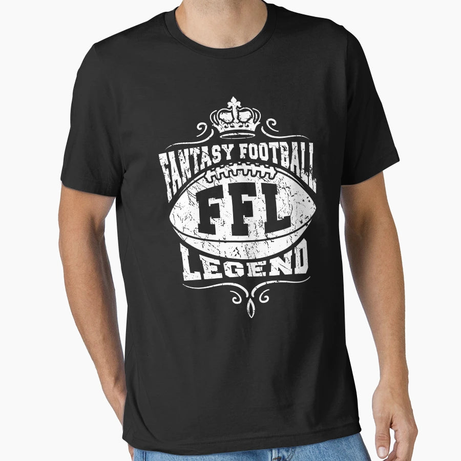 Fantasy Football Legend Ffl T-Shirt - Minimalist Print Men Women - T-Shirt, Sweatshirt, Hoodie