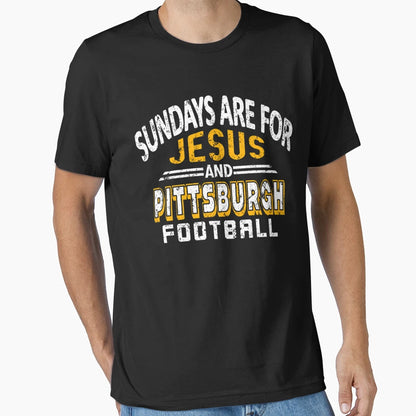 Pittsburgh Pro Football And Jesus T-Shirt - Trendy Graphic for Adults - T-Shirt, Sweatshirt, Hoodie