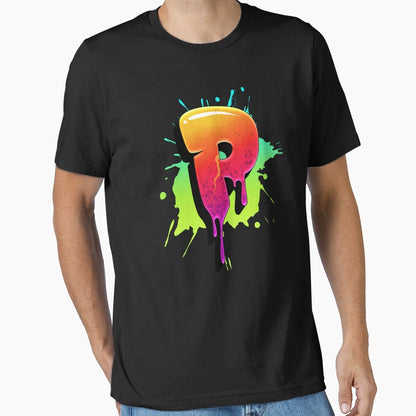 Graffiti Letters P Letter Colorful T-Shirt - Minimalist Print for Adults - T-Shirt, Sweatshirt, Hoodie
