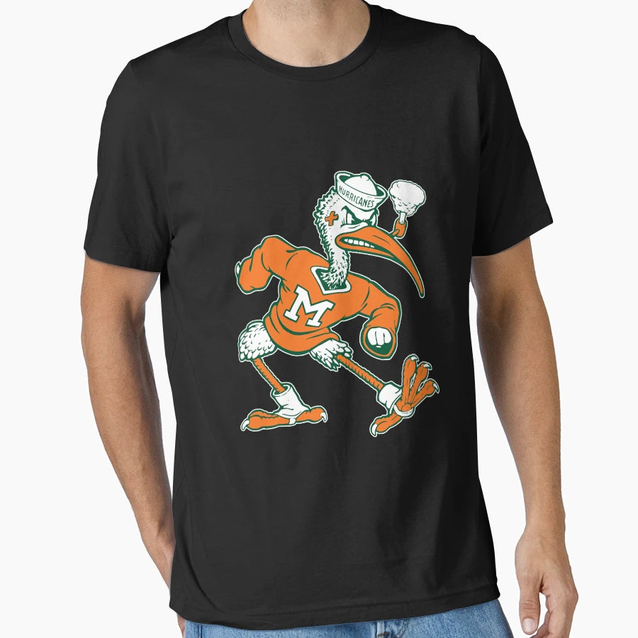 Sebastian Mascot Univ Miami Mascot T-Shirt - Graphic Print for Adults - T-Shirt, Sweatshirt, Hoodie