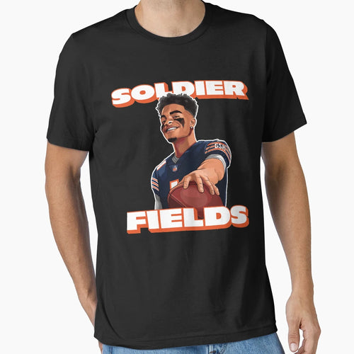 Soldier Fields Justin Fields Chicago T-Shirt - Unique Graphic Men Women - T-Shirt, Sweatshirt, Hoodie