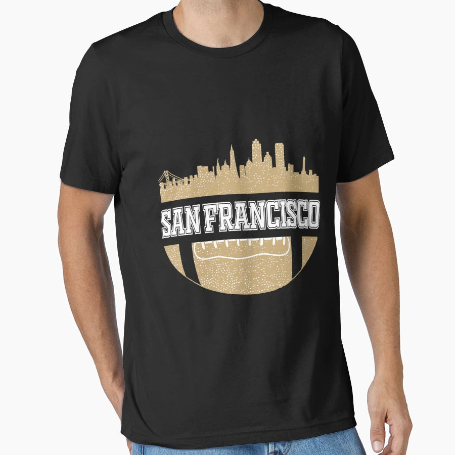 49Ers Football Fan San Francisco Skyline T-Shirt - Trendy Graphic Men Women - T-Shirt, Sweatshirt, Hoodie