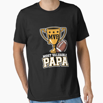 Most Valuable Papa Football Lover Coach T-Shirt - Trendy Graphic Men Women - T-Shirt, Sweatshirt, Hoodie