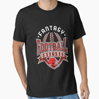 Fantasy Football Obsessed T-Shirt - Minimalist Print Men Women - T-Shirt, Sweatshirt, Hoodie