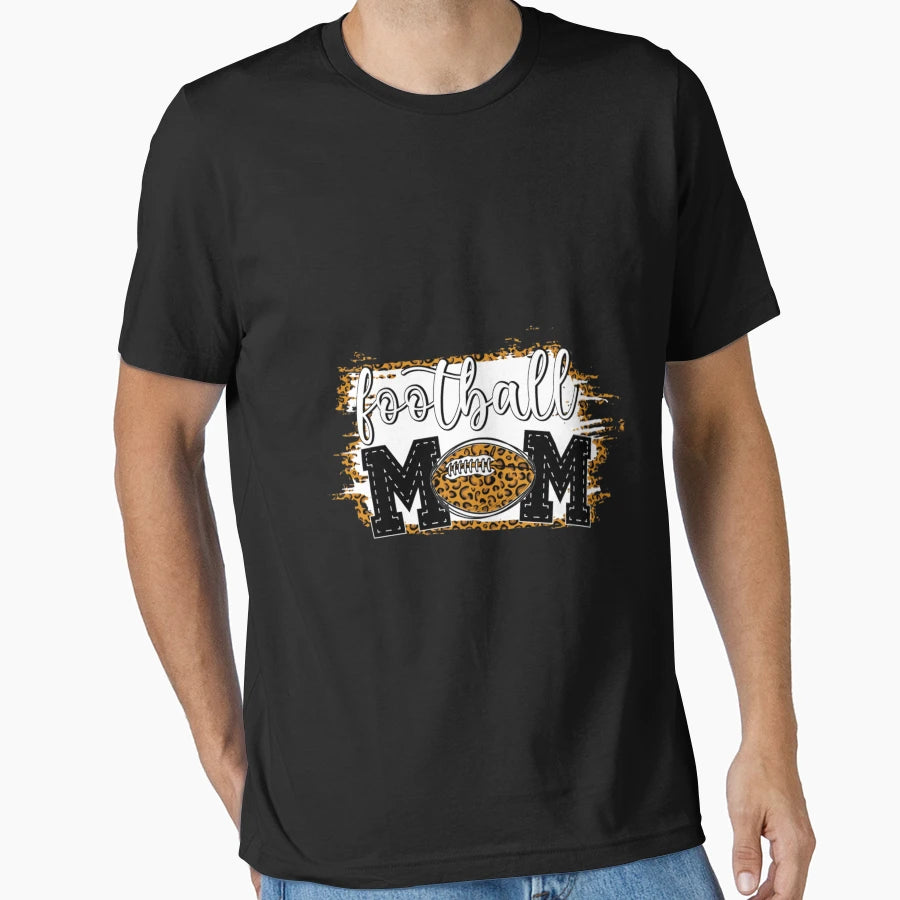 Mom Football Life Leopard Ball T-Shirt - Fun Novelty Design for Adults - T-Shirt, Sweatshirt, Hoodie