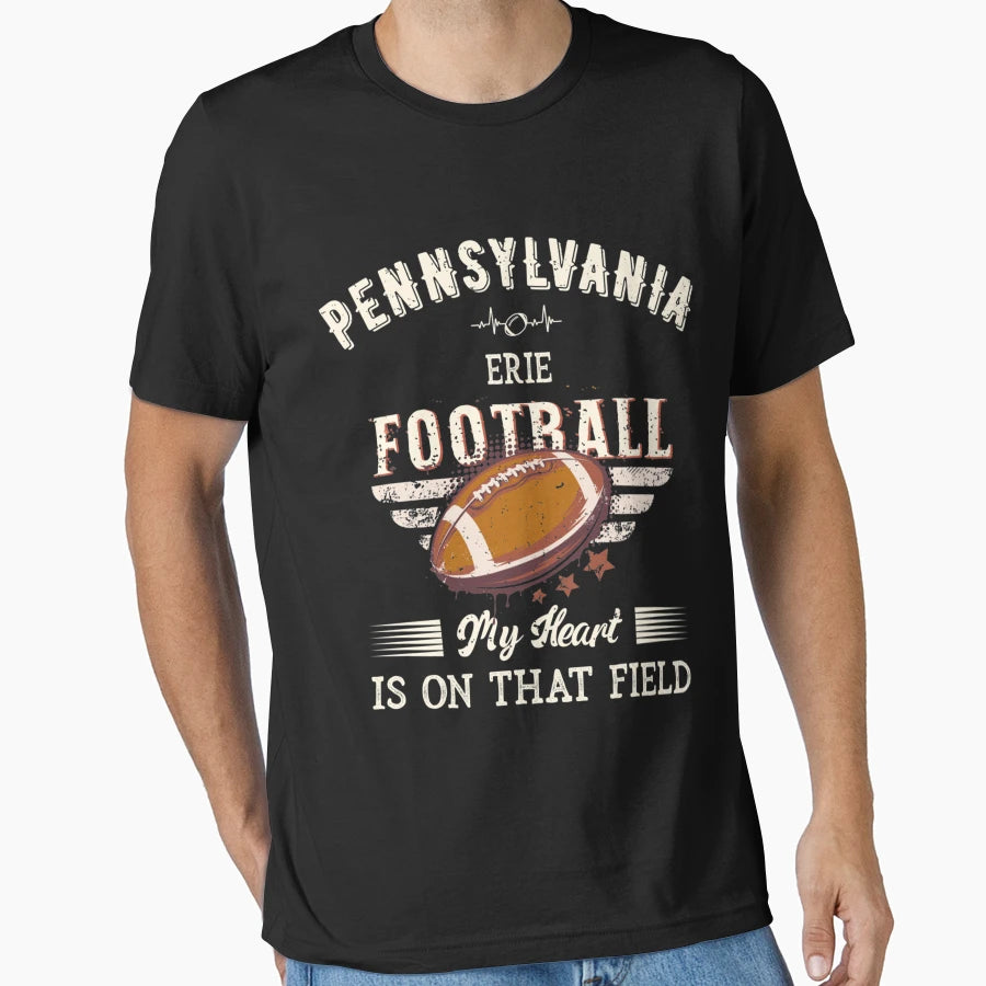 Pennsylvania Erie American Football T-Shirt - Minimalist Print Men Women - T-Shirt, Sweatshirt, Hoodie