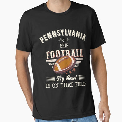 Pennsylvania Erie American Football T-Shirt - Minimalist Print Men Women - T-Shirt, Sweatshirt, Hoodie