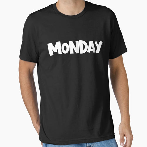 Monday Day Week Minimalist Funny T-Shirt - Custom Art Print for Adults - T-Shirt, Sweatshirt, Hoodie