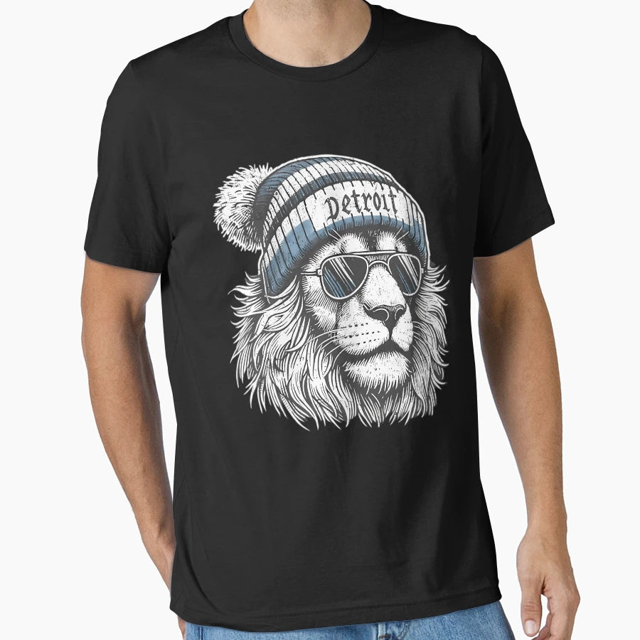 Detroit Lions Football Lion T-Shirt - Custom Art Print for Adults - T-Shirt, Sweatshirt, Hoodie