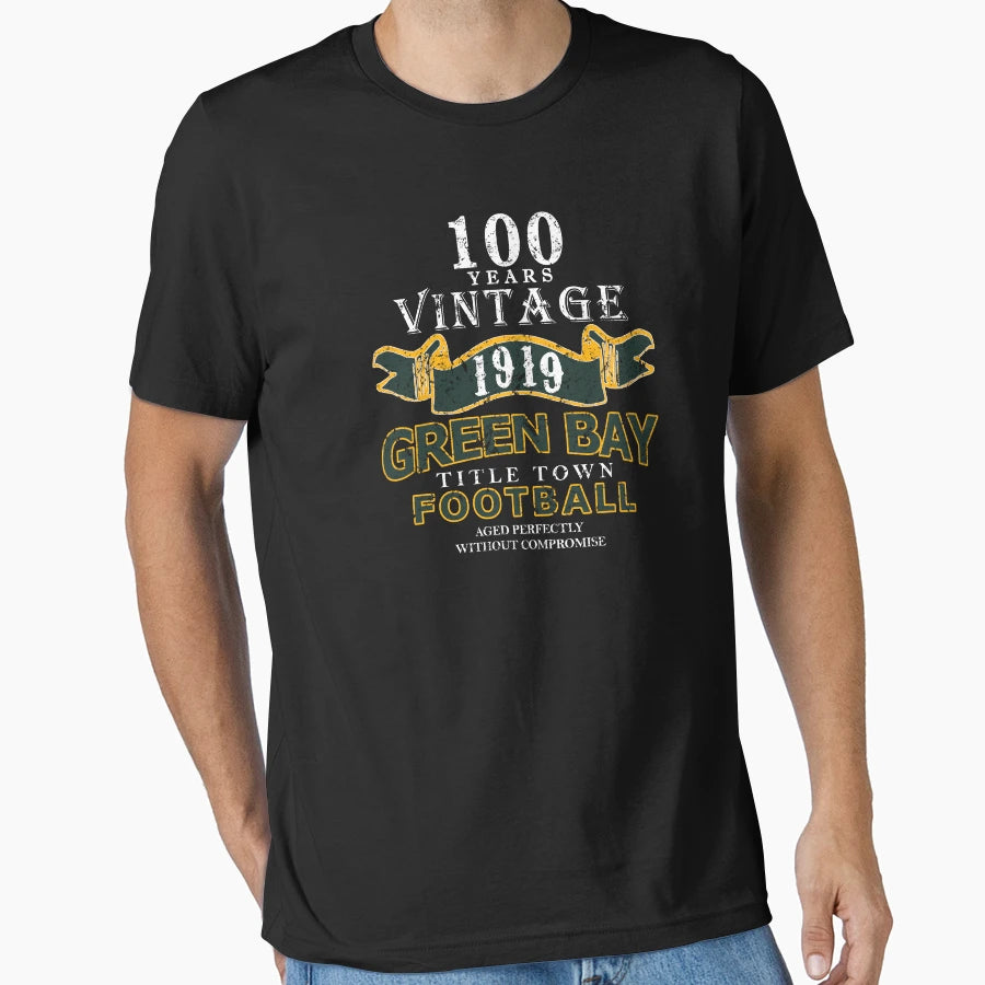 Green Bay Football Fan 1919 100 T-Shirt - Fun Novelty Design Men Women - T-Shirt, Sweatshirt, Hoodie