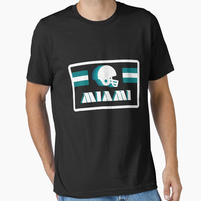 Miami Football 70S Old School T-Shirt - Graphic Print for Adults - T-Shirt, Sweatshirt, Hoodie