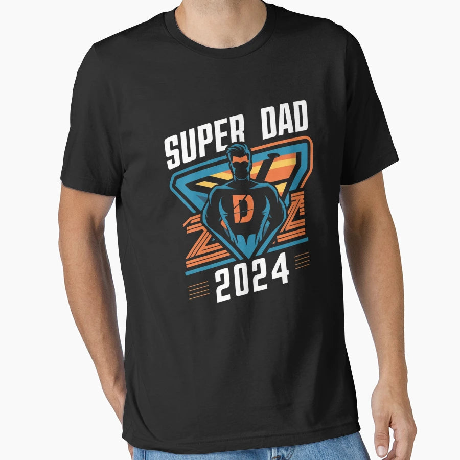 Fathers Day Super Dad 2024 T-Shirt - Aesthetic Graphic Unisex - T-Shirt, Sweatshirt, Hoodie