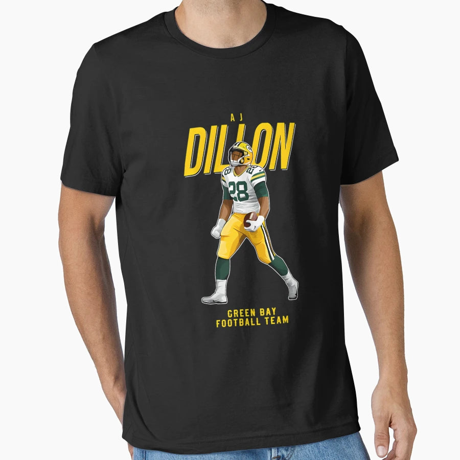 Aj Dillon 28 Green Bay Football Team T-Shirt - Streetwear Style Unisex - T-Shirt, Sweatshirt, Hoodie