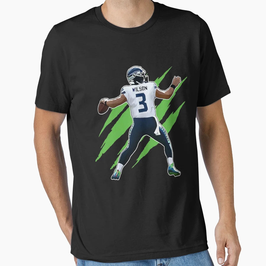 Russell Wilson 3 Claw T-Shirt - Minimalist Print for Adults - T-Shirt, Sweatshirt, Hoodie