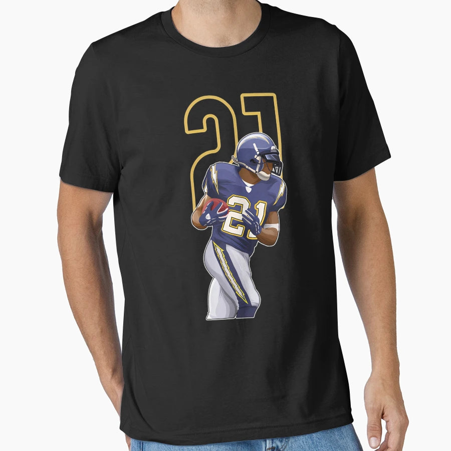 Ladainian Tomlinson San Diego 21 Number T-Shirt - Custom Art Print Unisex - T-Shirt, Sweatshirt, Hoodie