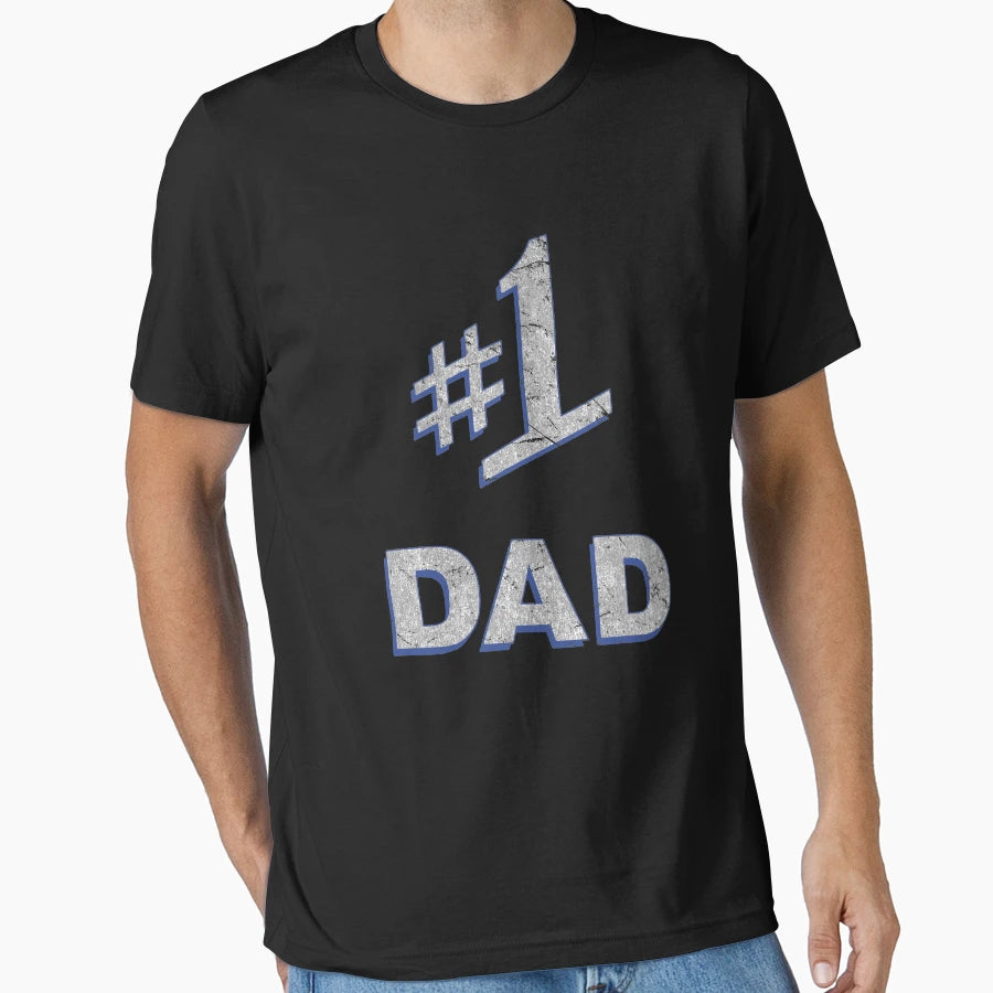 Number One 1 Dad Fathers Day Gift T-Shirt - Graphic Print for Adults - T-Shirt, Sweatshirt, Hoodie