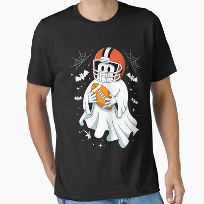 Football Ghost Halloween T-Shirt - Casual Everyday Wear Men Women - T-Shirt, Sweatshirt, Hoodie