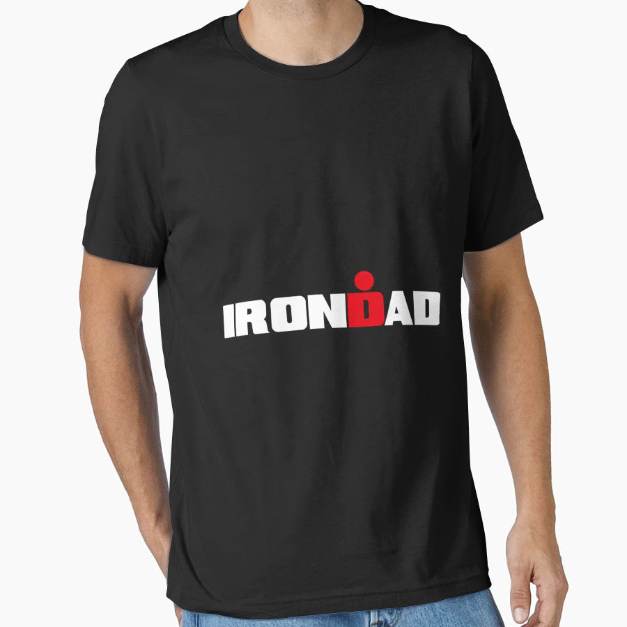 Irondad Triathlon Dad Triathlete T-Shirt - Casual Everyday Wear Unisex - T-Shirt, Sweatshirt, Hoodie