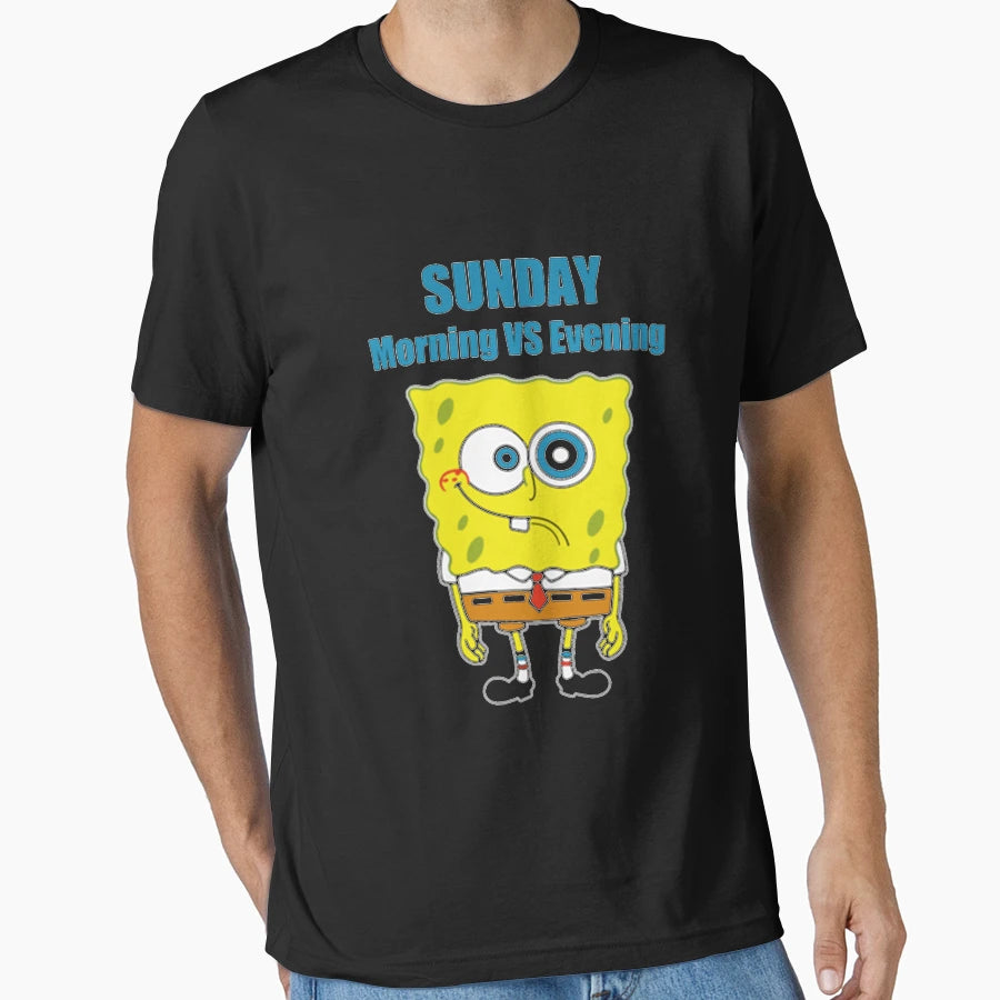 Sunday Morning Vs Evening T-Shirt - Custom Art Print Men Women - T-Shirt, Sweatshirt, Hoodie