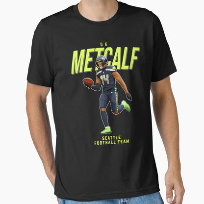 Dk Metcalf 14 Seattle Football Team T-Shirt - Fun Novelty Design for Adults - T-Shirt, Sweatshirt, Hoodie