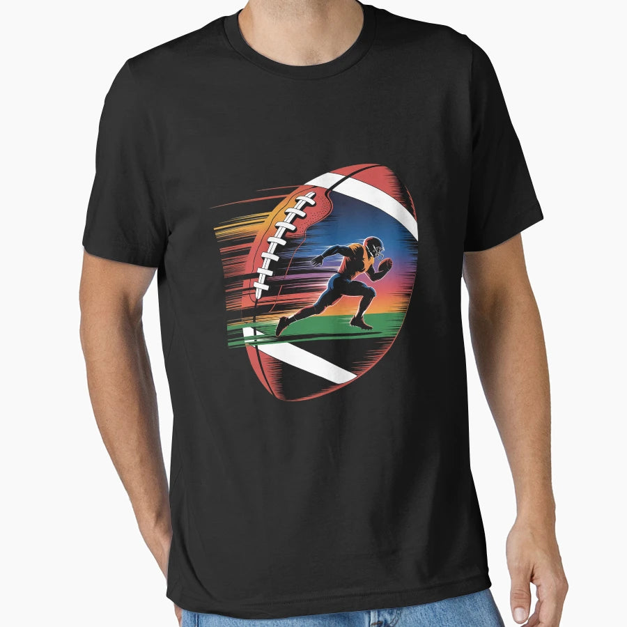 Multiple Exposure Art American Football T-Shirt - Unique Graphic Men Women - T-Shirt, Sweatshirt, Hoodie