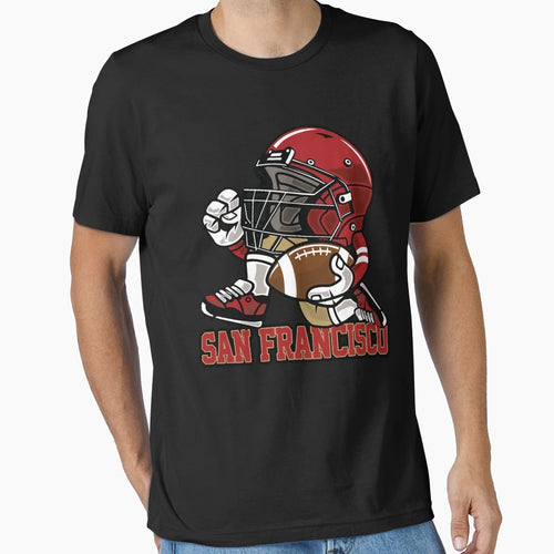 San Francisco Football Helmet Mascot T-Shirt - Trendy Graphic Men Women - T-Shirt, Sweatshirt, Hoodie