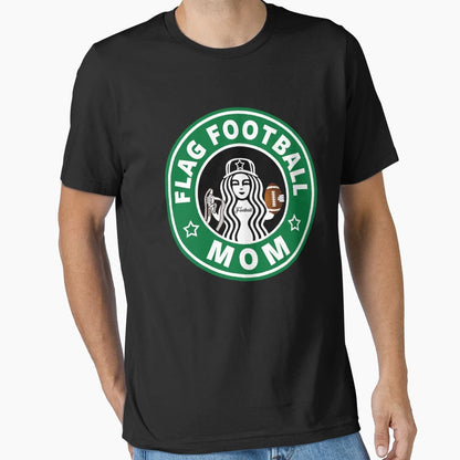 Flag Football Mom T-Shirt - Custom Art Print for Adults - T-Shirt, Sweatshirt, Hoodie