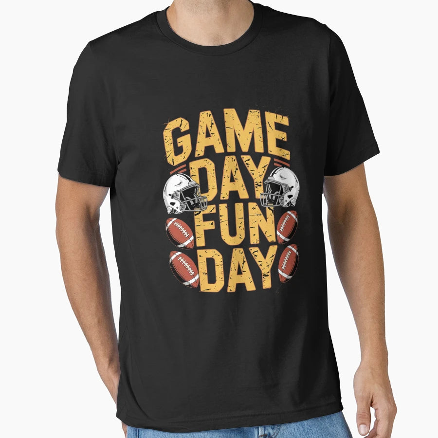 Game Day Fun Day American Football T-Shirt - Graphic Print for Adults - T-Shirt, Sweatshirt, Hoodie