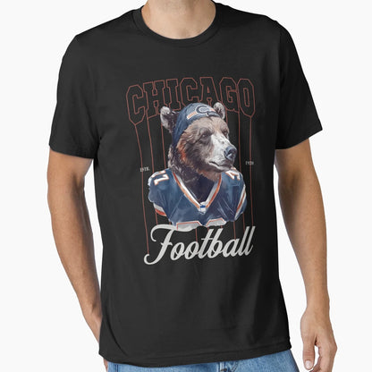 Chicago Football 2D T-Shirt - Casual Everyday Wear Unisex - T-Shirt, Sweatshirt, Hoodie