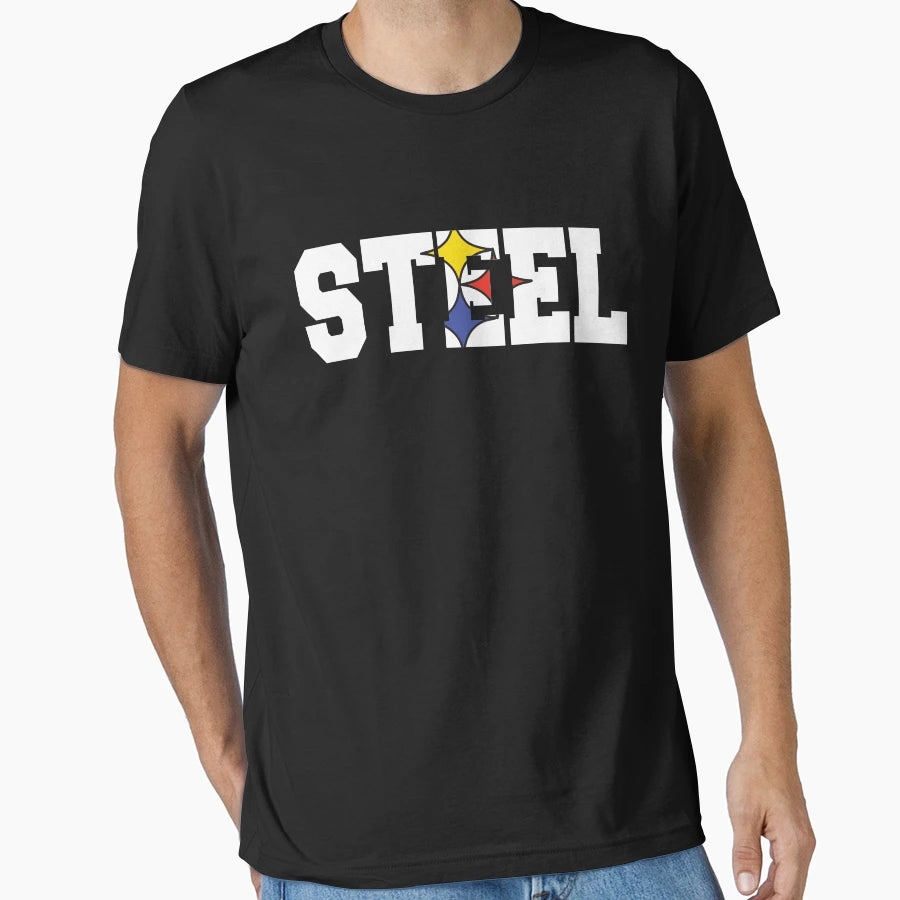 Steel Pittsburgh Football T-Shirt - Casual Everyday Wear Men Women - T-Shirt, Sweatshirt, Hoodie