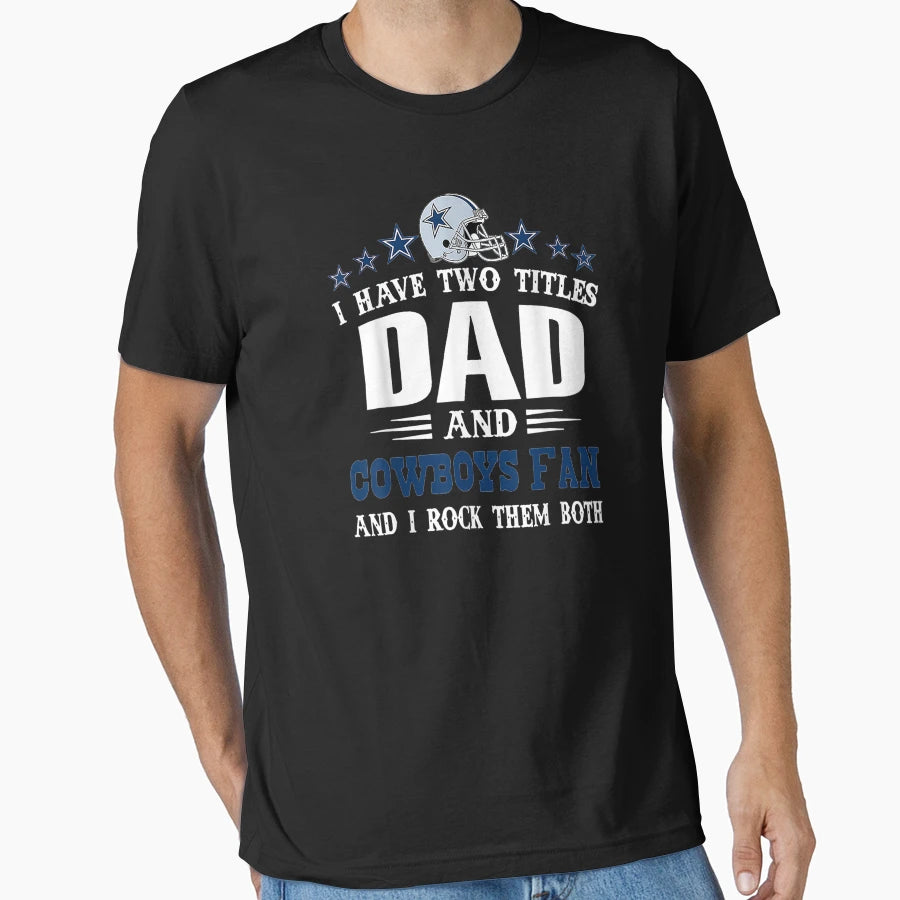 Dallas Fan Cow Best Dad Ever Fathers Day T-Shirt - Graphic Print Unisex - T-Shirt, Sweatshirt, Hoodie