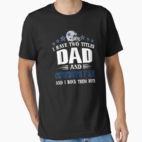 Dallas Fan Cow Best Dad Ever Fathers Day T-Shirt - Graphic Print Unisex - T-Shirt, Sweatshirt, Hoodie