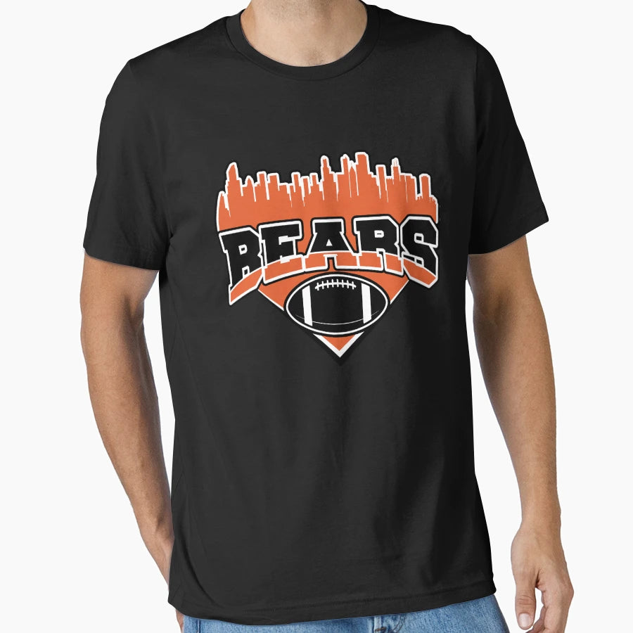 Bears Football Skyline Football Team T-Shirt - Fun Novelty Design Unisex - T-Shirt, Sweatshirt, Hoodie