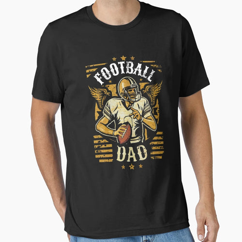 Football Dad Usa Funny T-Shirt - Aesthetic Graphic Unisex - T-Shirt, Sweatshirt, Hoodie