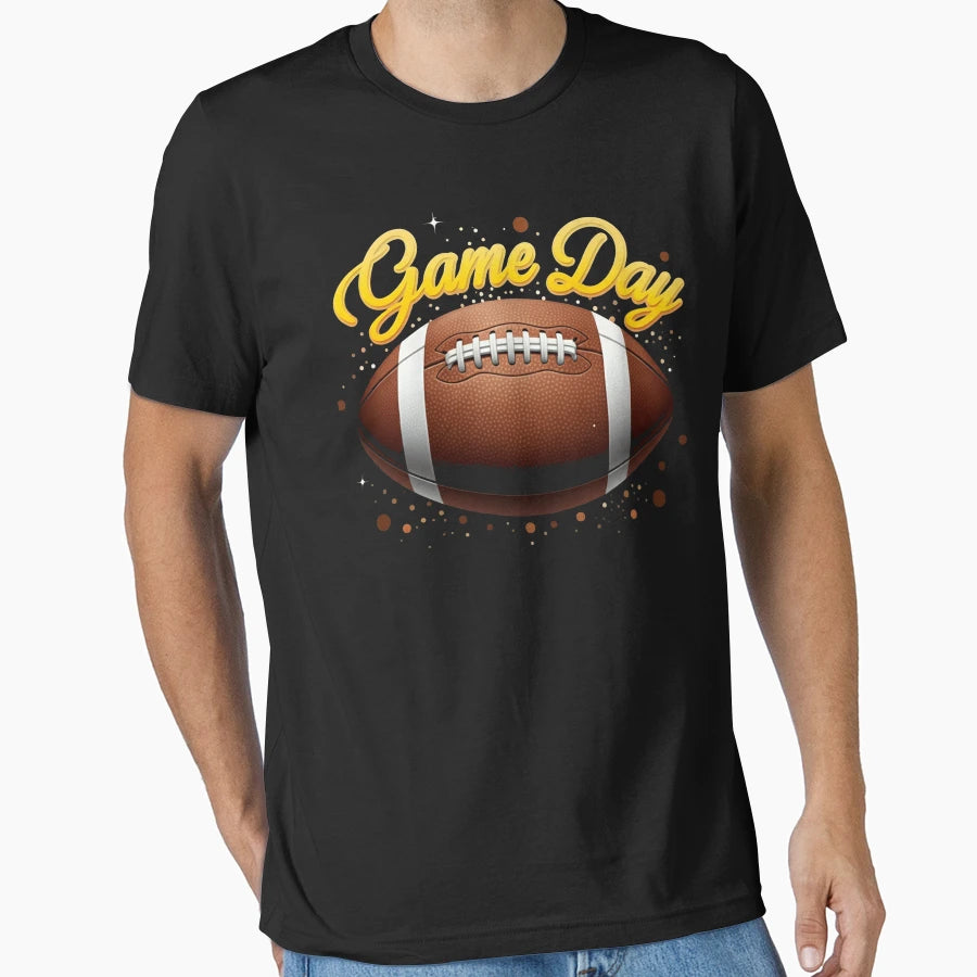 Game Day Football Bling Bling Football T-Shirt - Graphic Print for Adults - T-Shirt, Sweatshirt, Hoodie