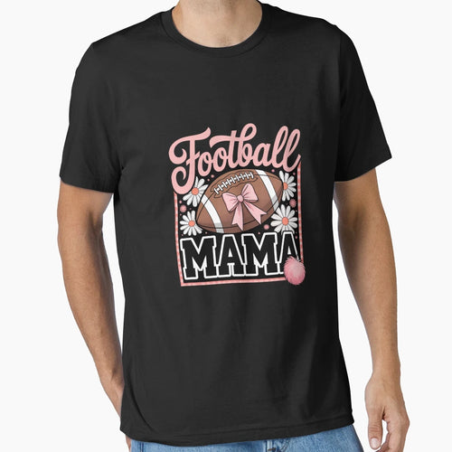 Coquette Bow Football Mama Game Day T-Shirt - Trendy Graphic Men Women - T-Shirt, Sweatshirt, Hoodie