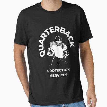 Quarterback Protection Services T-Shirt - Custom Art Print Men Women - T-Shirt, Sweatshirt, Hoodie