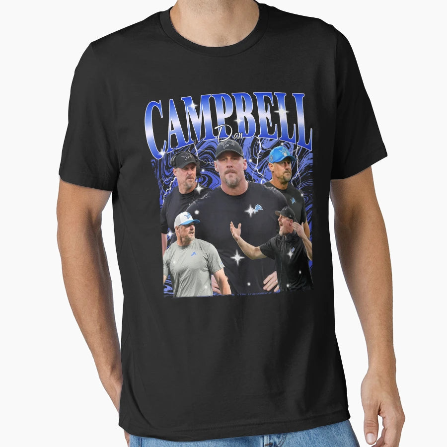 Dan Campbell 90S T-Shirt - Unique Graphic for Adults - T-Shirt, Sweatshirt, Hoodie