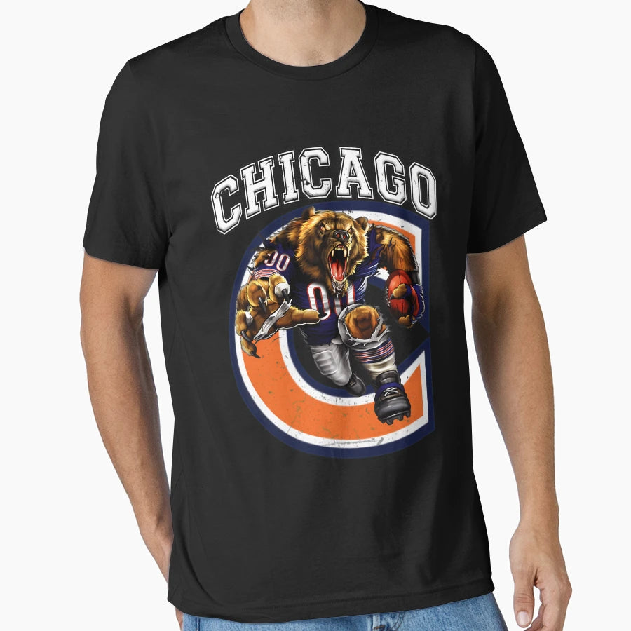Chicago Football T-Shirt - Novelty Apparel for Adults - T-Shirt, Sweatshirt, Hoodie