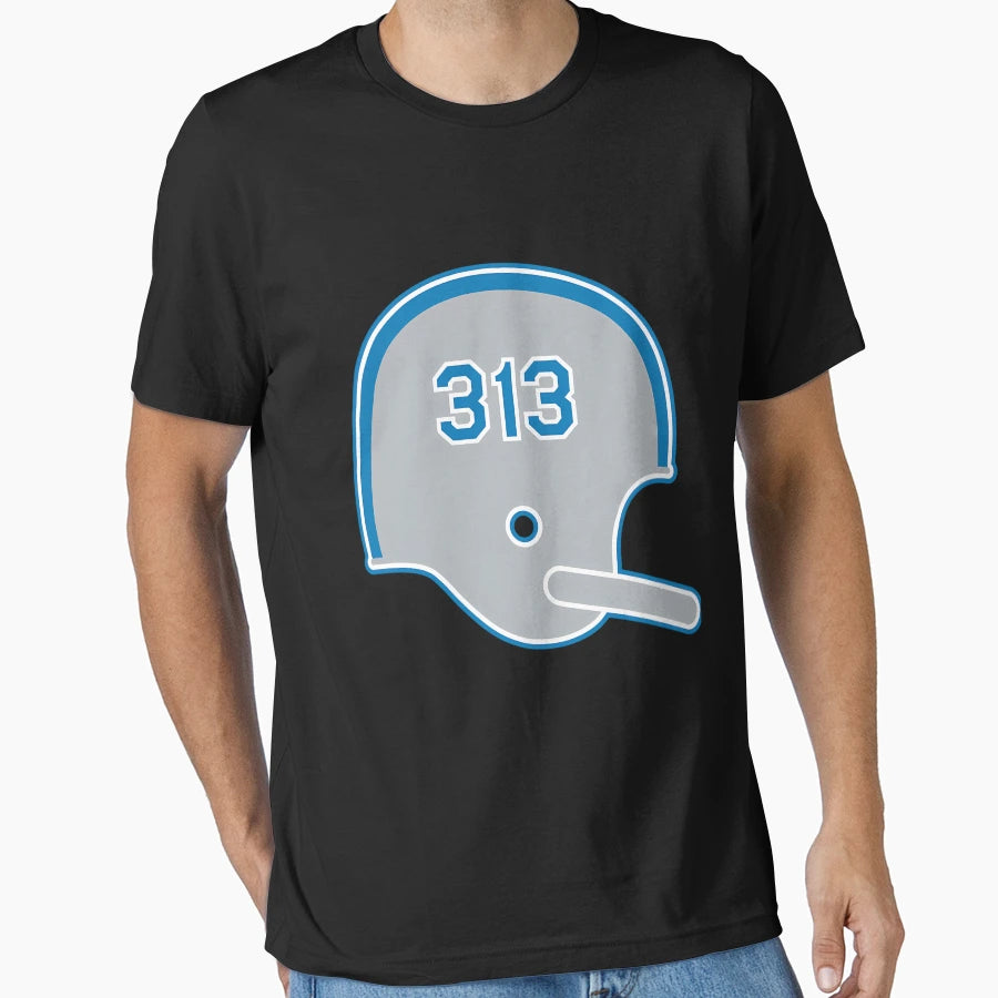Detroit Lions 313 Helmet T-Shirt - Unique Graphic Unisex - T-Shirt, Sweatshirt, Hoodie